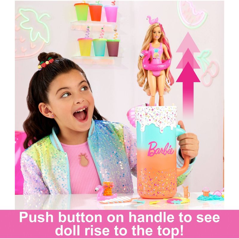 Barbie Pop Reveal Rise & Surprise Gift Set with Scented Doll, Squishy Scented Pet & More, 15+ Surprises
